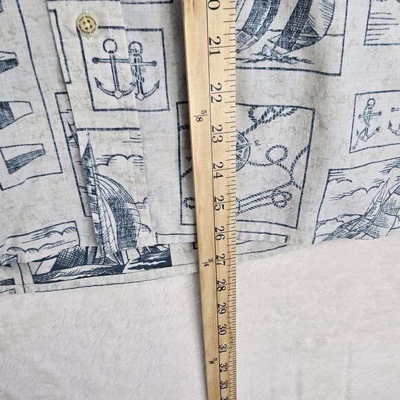 Reyn Spooner Blue and White Casual Button Down Shirt - Picture 10 of 10